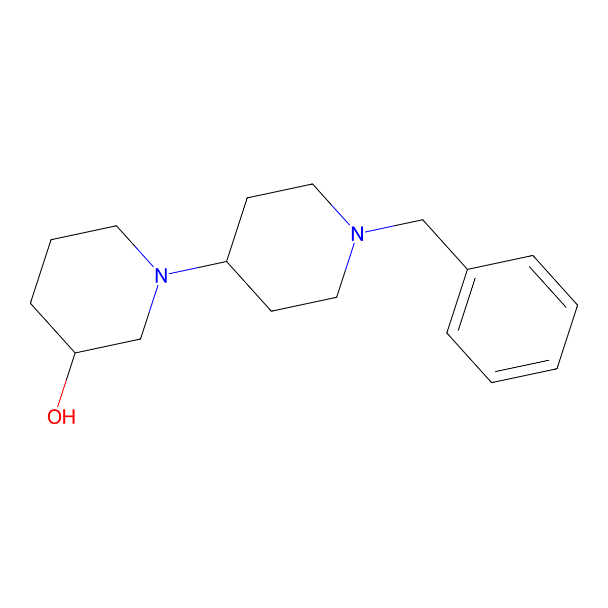 1-(1-Benzylpiperidin-4-yl)piperidin-3-ol molecular structure, CAS 361372-39-6