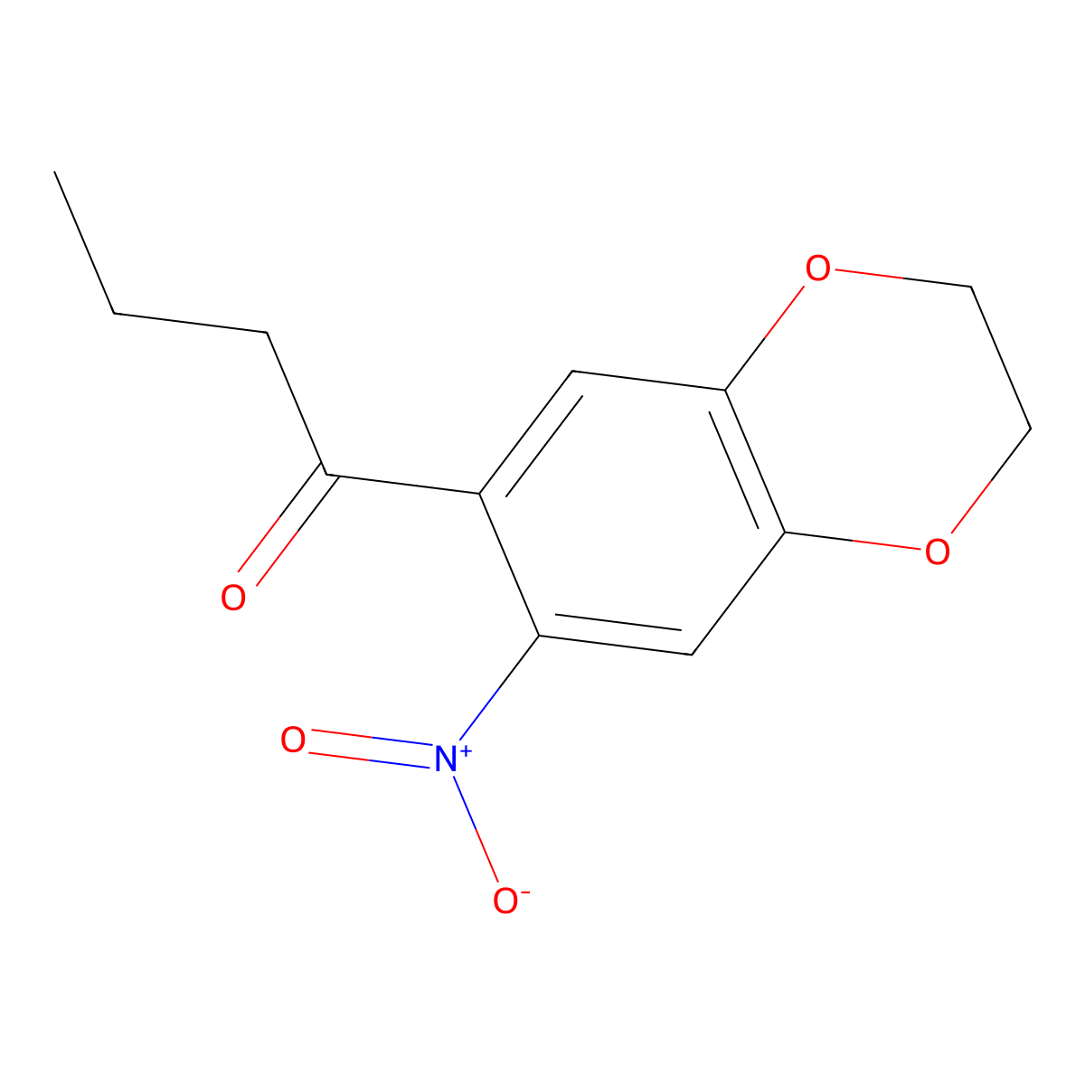 1-(7-Nitro-2,3-dihydro-1,4-benzodioxin-6-yl)butan-1-one molecular structure, CAS 361372-42-1