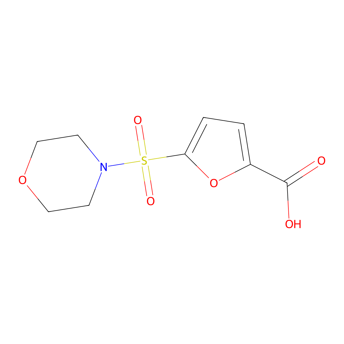 5-(Morpholine-4-sulfonyl)furan-2-carboxylic acid molecular structure, CAS 361374-13-2