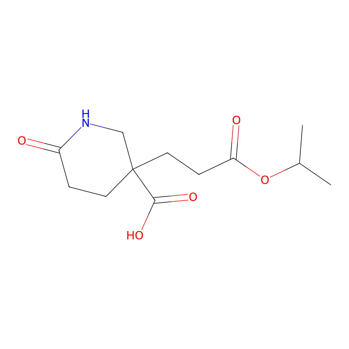 3-(2-Isopropoxycarbonyl-ethyl)-6-oxo-piperidine-3-carboxylic acid molecular structure, CAS 361374-30-3