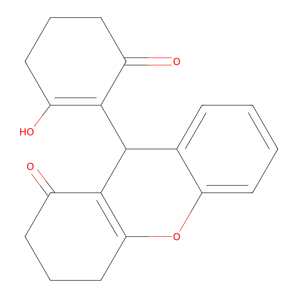 9-(2-Hydroxy-6-oxocyclohexen-1-yl)-2,3,4,9-tetrahydroxanthen-1-one molecular structure, CAS 361374-57-4
