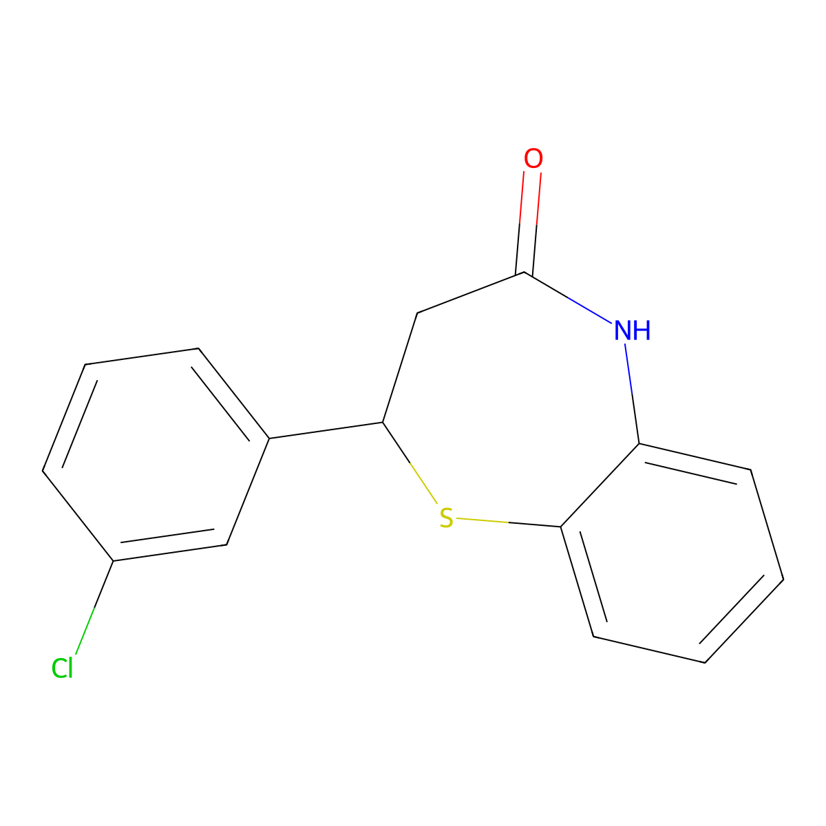 2-(3-Chlorophenyl)-2,3-dihydrobenzo[b][1,4]thiazepin-4(5H)-one molecular structure, CAS 361375-26-0