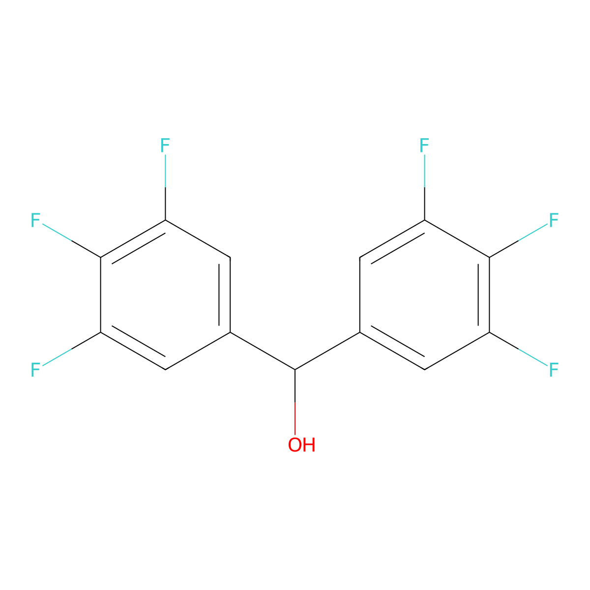 Bis(3,4,5-trifluorophenyl)methanol molecular structure, CAS 361376-64-9