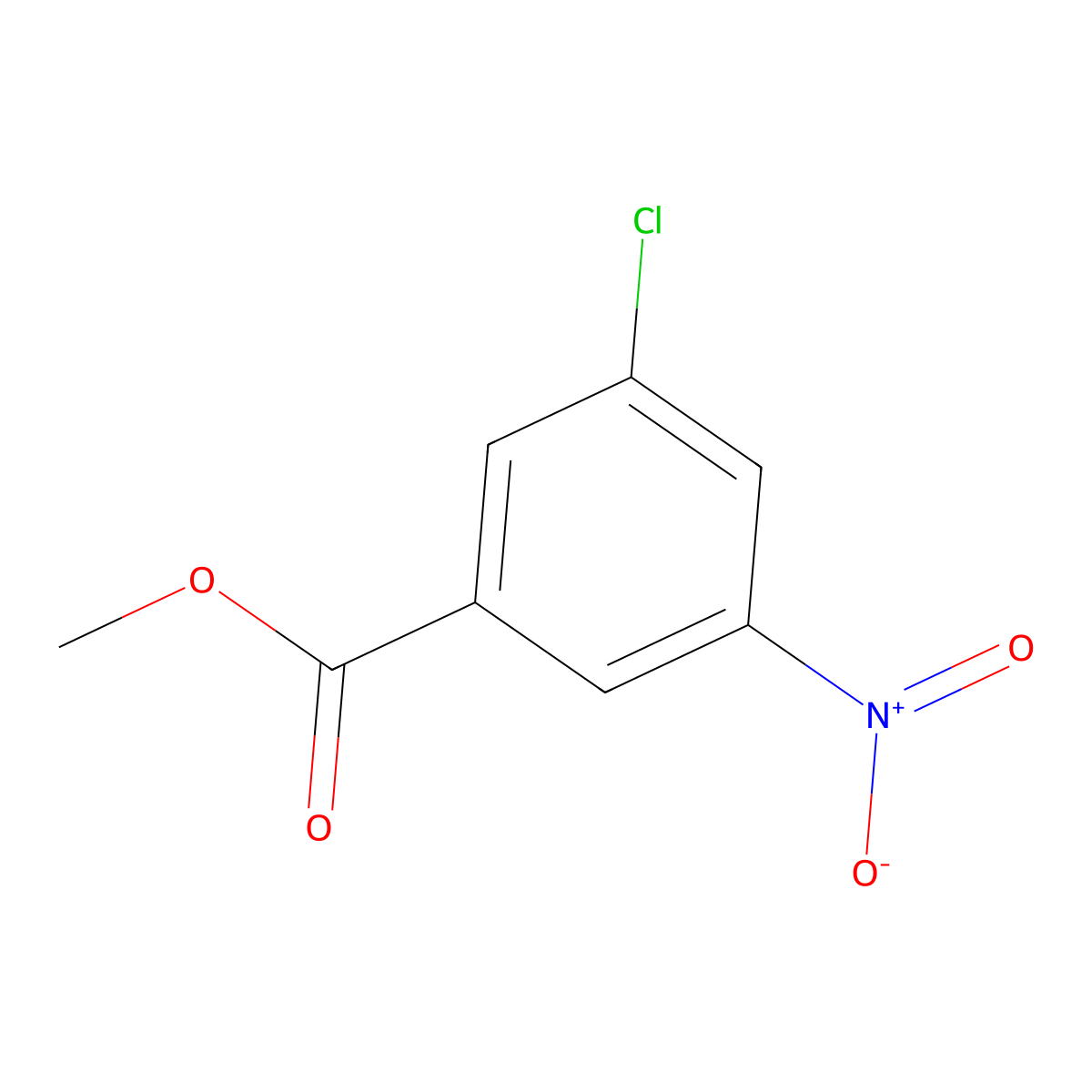 Methyl 3-chloro-5-nitrobenzoate molecular structure, CAS 36138-28-0
