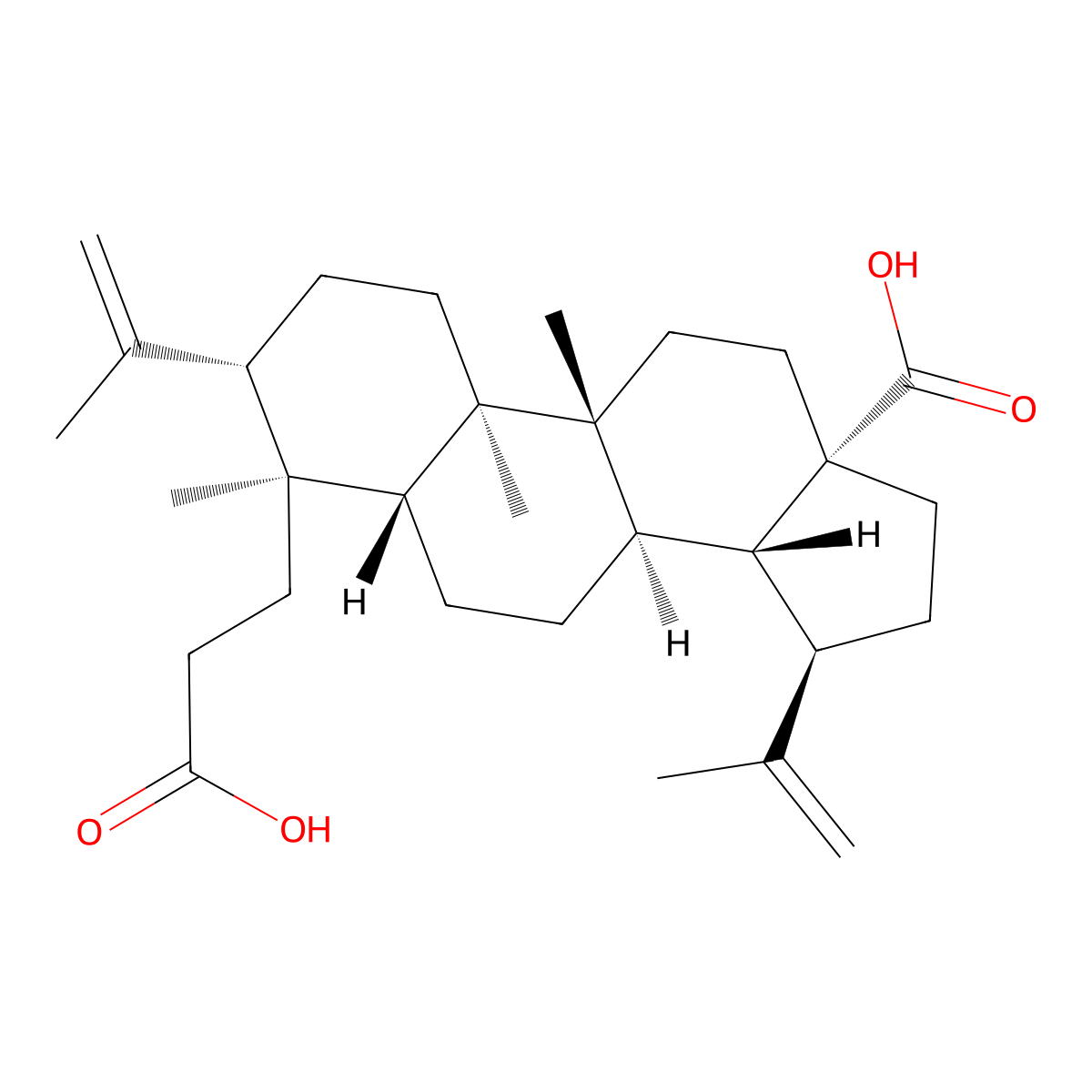 3,4-Secolupa-4(23),20(29)-diene-3,28-dioic acid molecular structure, CAS 36138-41-7