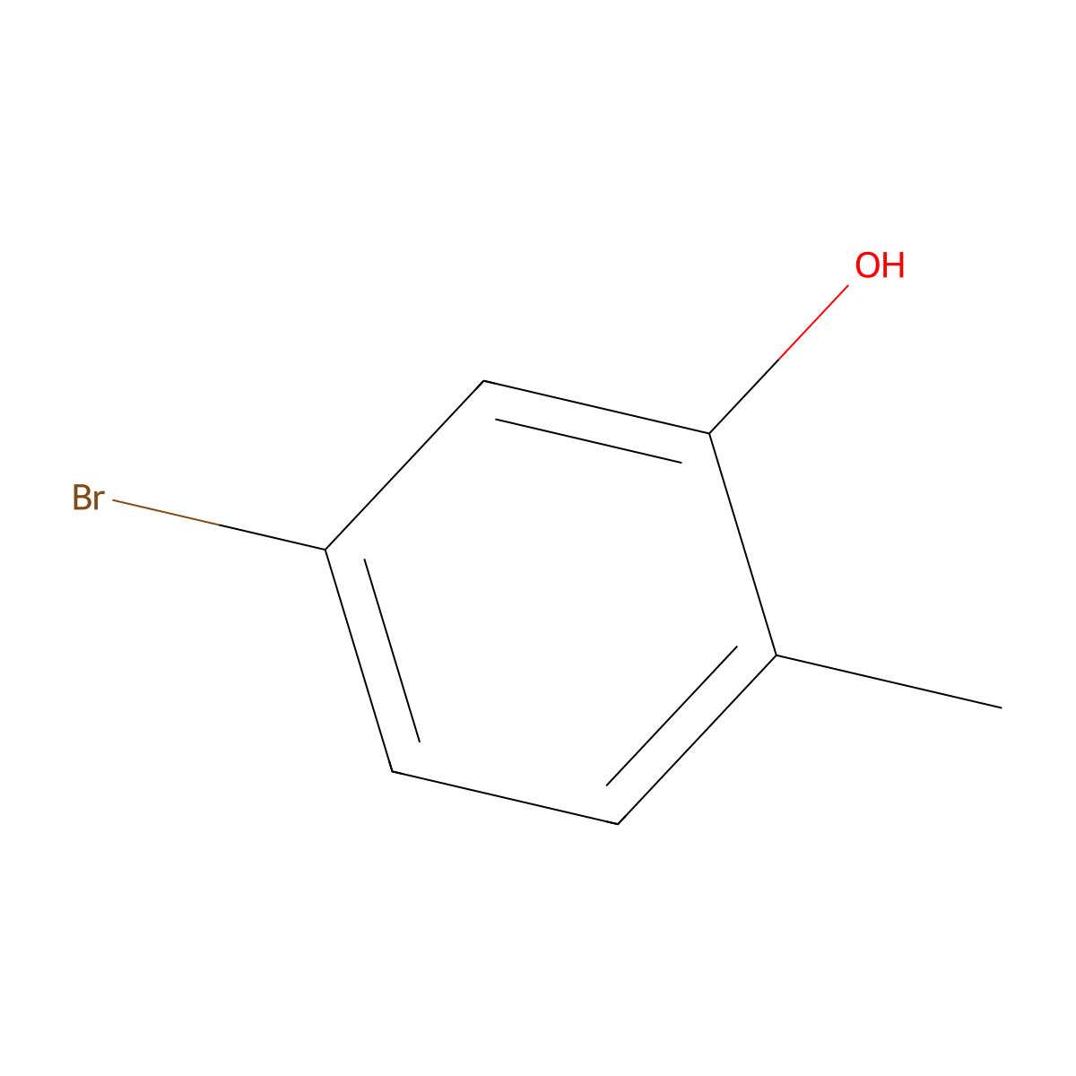 5-Bromo-2-methylphenol molecular structure, CAS 36138-76-8