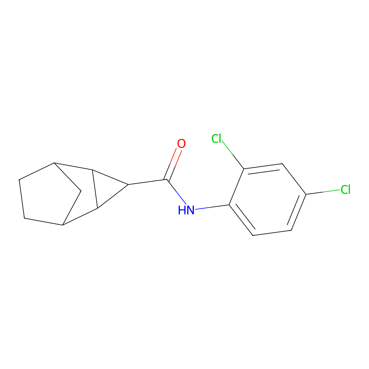 N-(2,4-dichlorophenyl)tricyclo[3.2.1.0~2,4~]octane-3-carboxamide molecular structure, CAS 361380-27-0