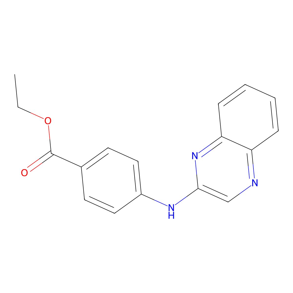 4-(2-Quinoxalinylamino)benzoic acid ethyl ester molecular structure, CAS 361390-39-8