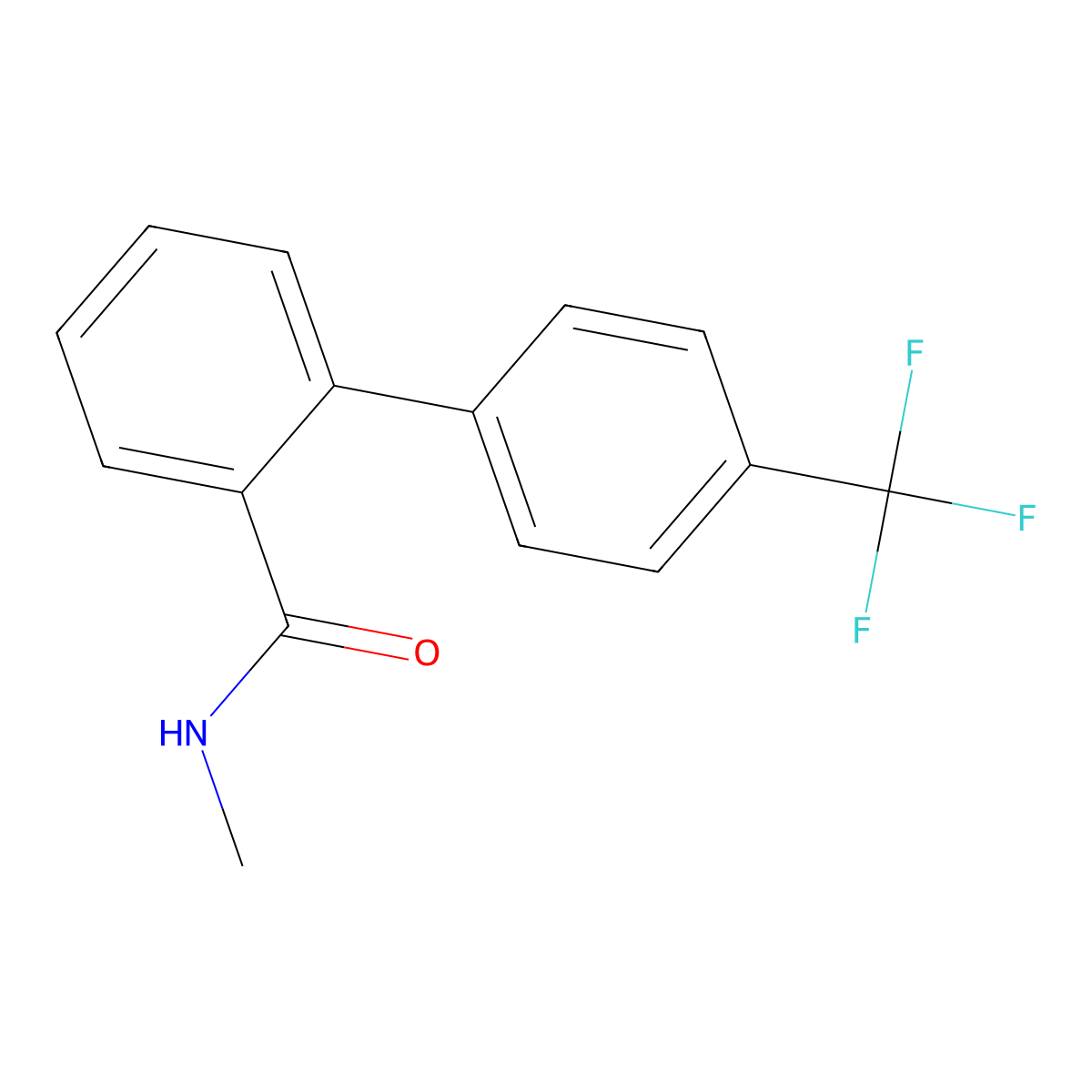 N-methyl-4'-(trifluoromethyl)-[1,1'-biphenyl]-2-carboxamide molecular structure, CAS 361393-89-7