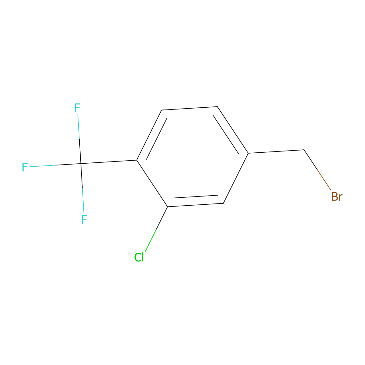 4-(Bromomethyl)-2-chloro-1-(trifluoromethyl)benzene molecular structure, CAS 361393-92-2