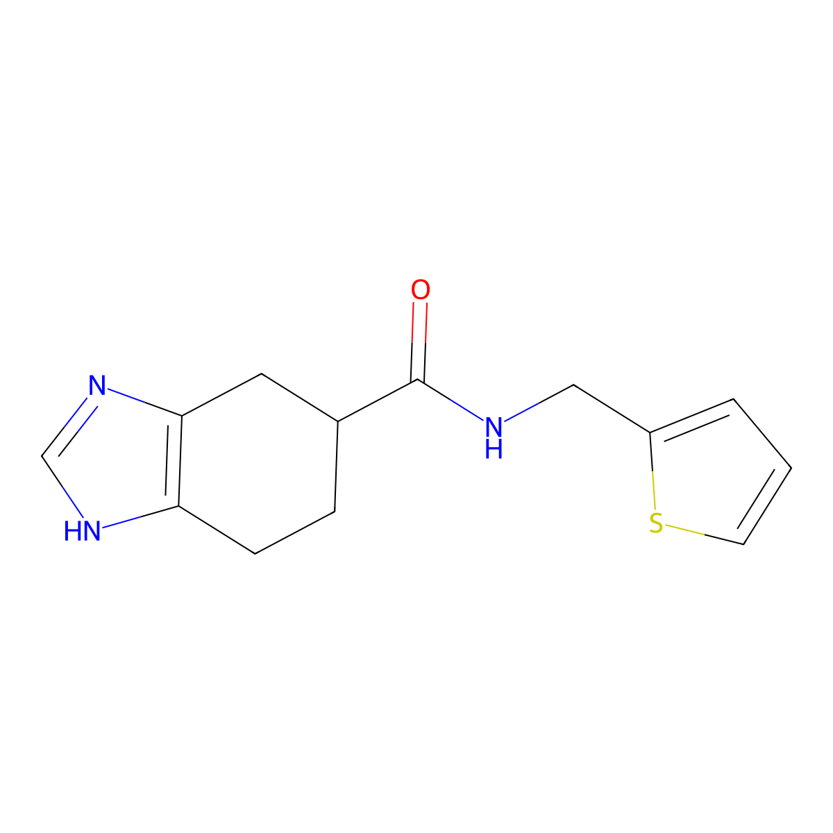 N-[(thiophen-2-yl)methyl]-4,5,6,7-tetrahydro-1H-1,3-benzodiazole-5-carboxamide molecular structure, CAS 361394-32-3