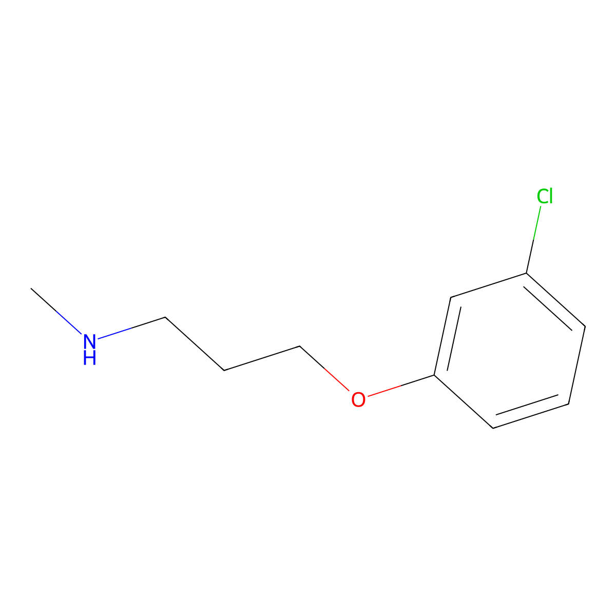[3-(3-Chlorophenoxy)propyl](methyl)amine molecular structure, CAS 361395-22-4