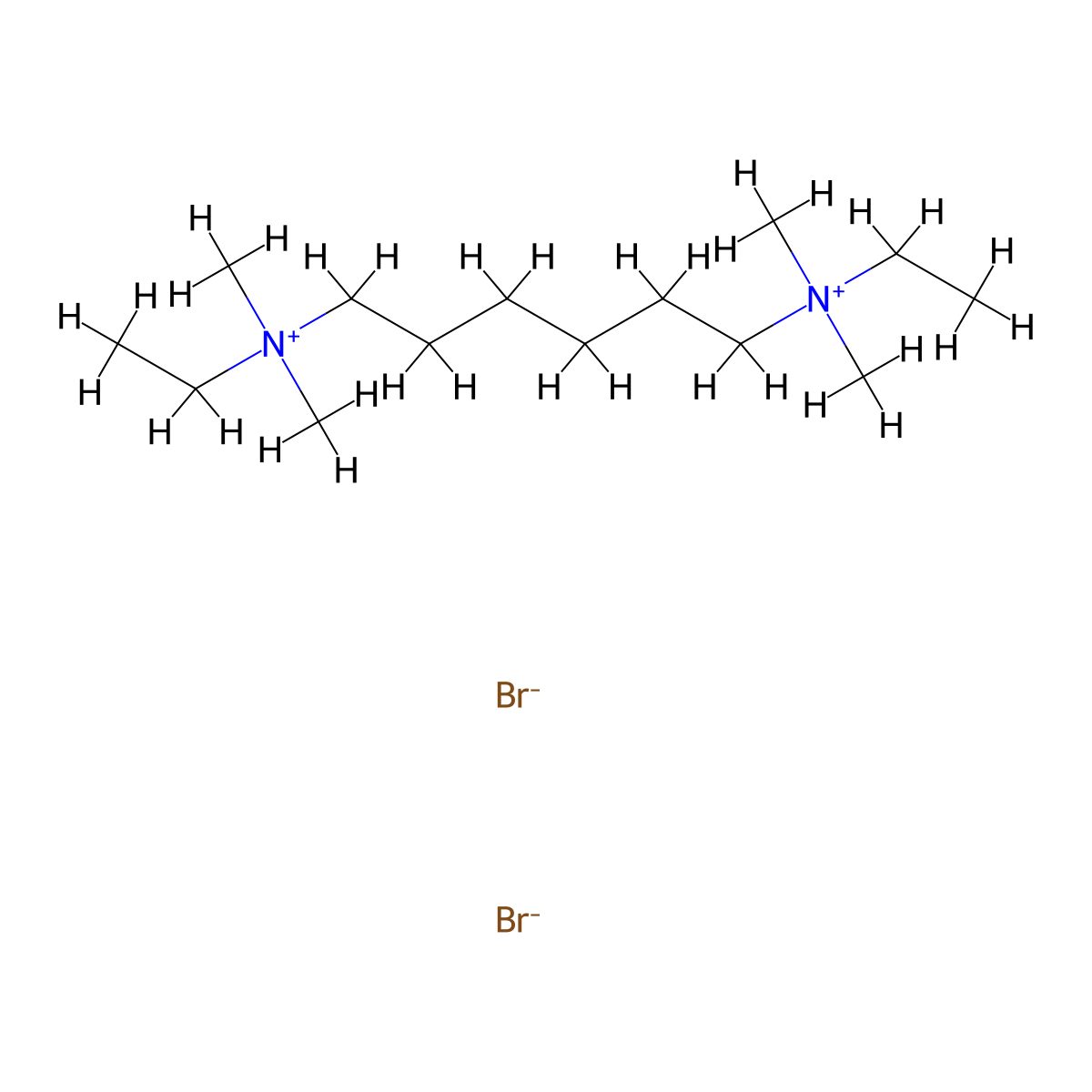 Ammonium, hexamethylenebis(dimethylethyl-, dibromide molecular structure, CAS 3614-32-2