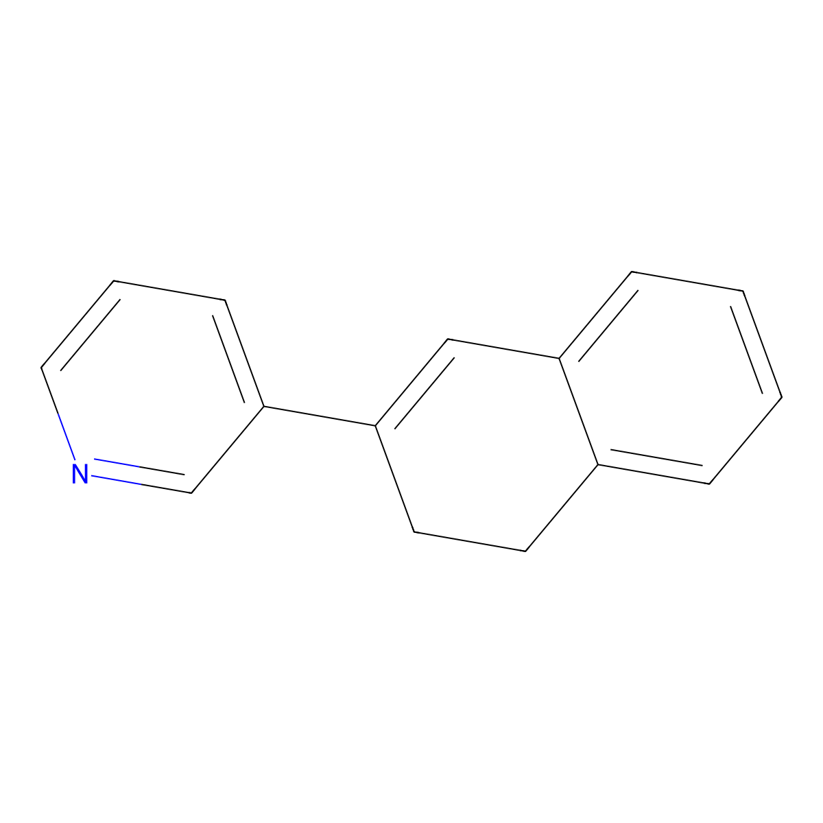 3-(3,4-Dihydronaphthalen-2-yl)pyridine molecular structure, CAS 3614-71-9