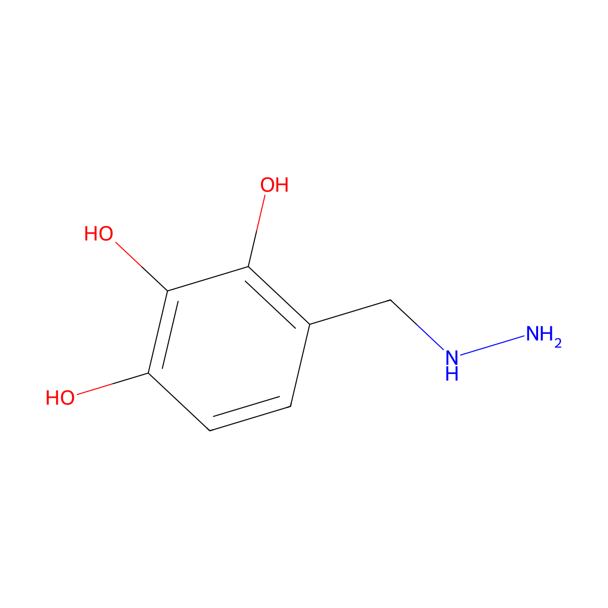 2,3,4-Trihydroxybenzylhydrazine molecular structure, CAS 3614-72-0