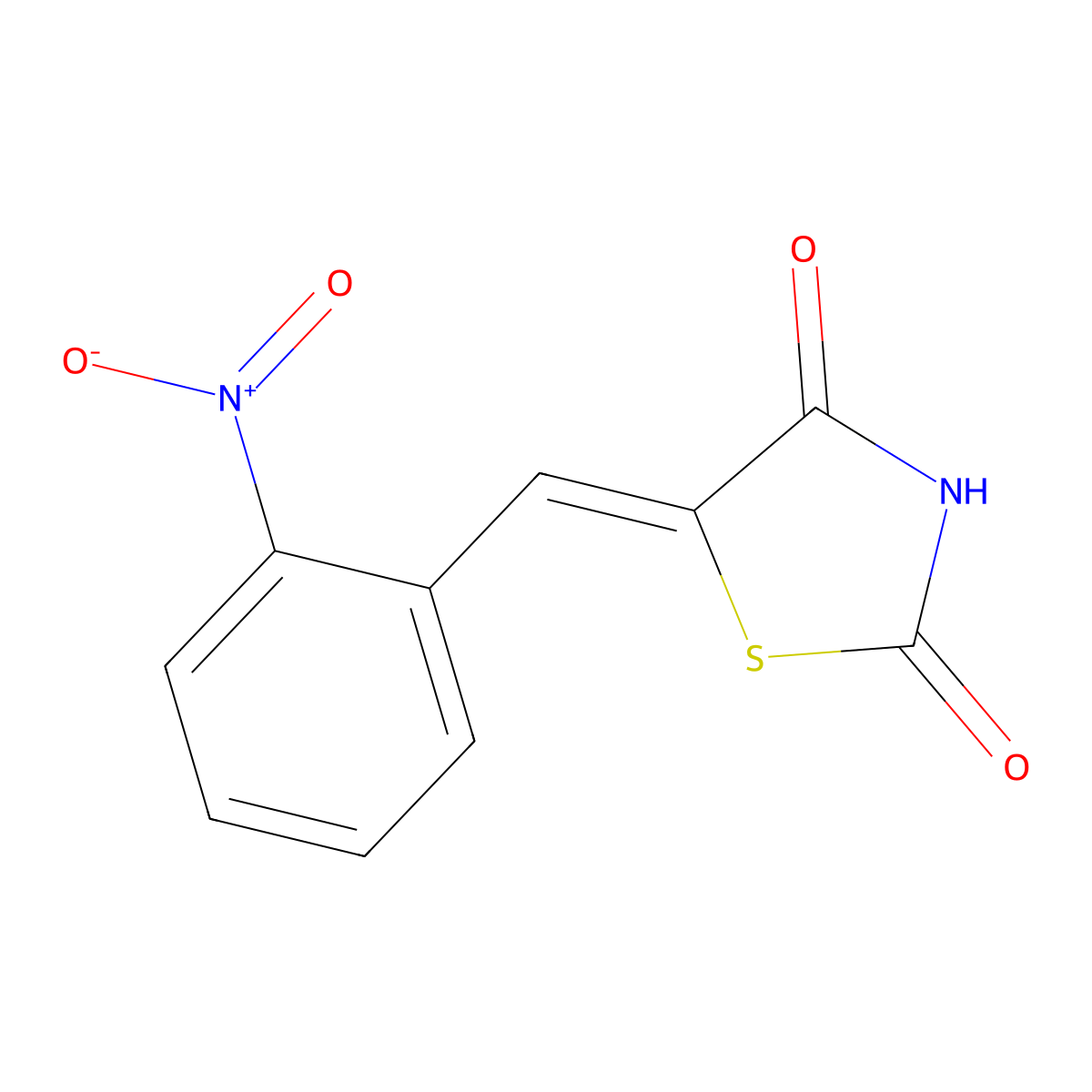 5-[(2-Nitrophenyl)methylidene]-1,3-thiazolidine-2,4-dione molecular structure, CAS 36140-65-5