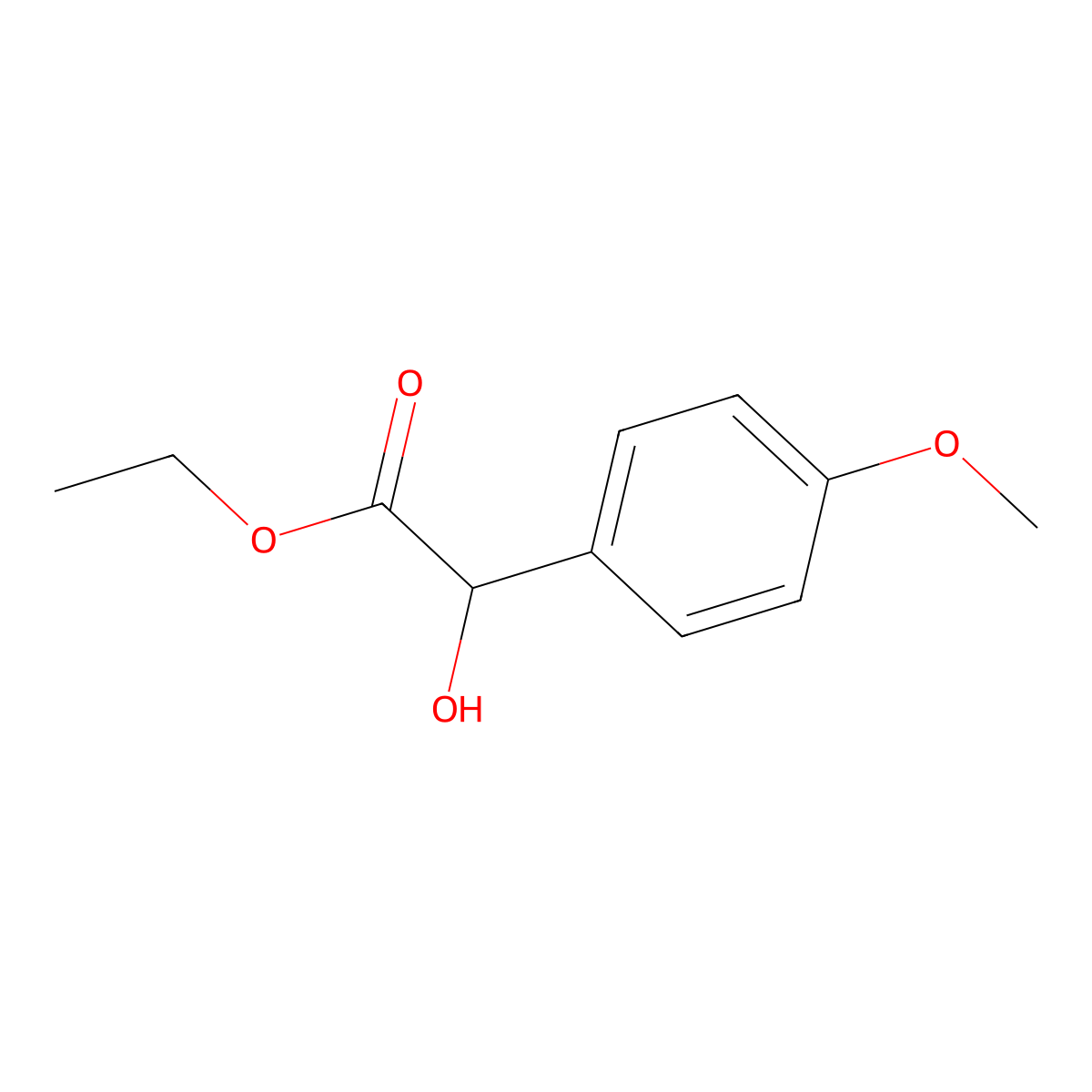 Ethyl 2-hydroxy-2-(4-methoxyphenyl)acetate molecular structure, CAS 36141-66-9