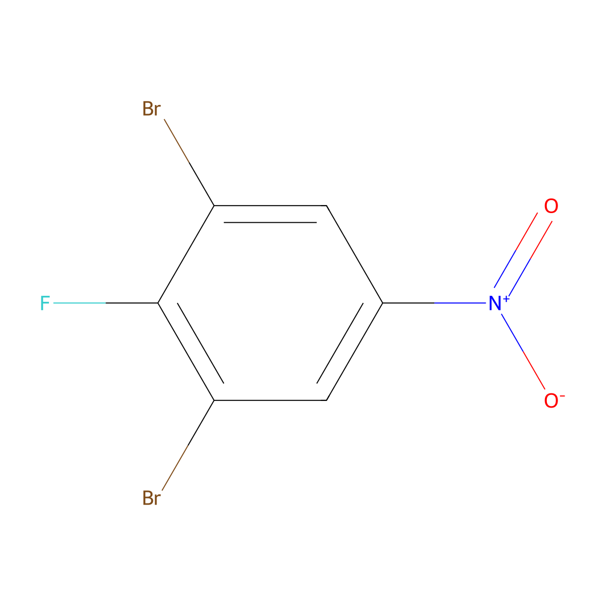 1,3-Dibromo-2-fluoro-5-nitrobenzene molecular structure, CAS 361436-26-2
