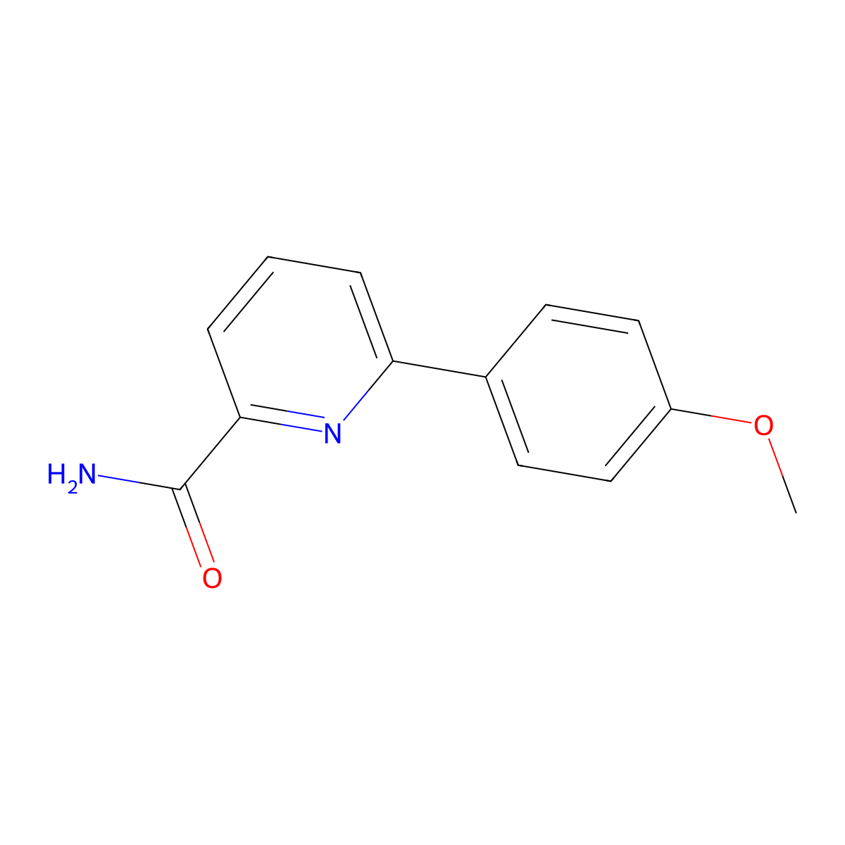 6-(4-Methoxyphenyl)pyridine-2-carboxamide molecular structure, CAS 361437-07-2