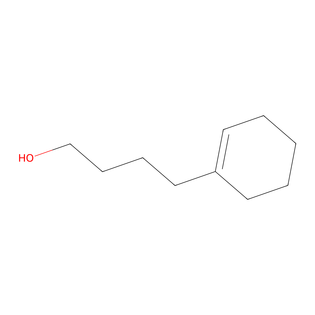 4-Cyclohex-1-enylbutan-1-ol molecular structure, CAS 36144-12-4