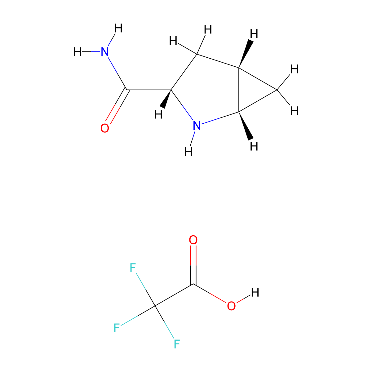 (1S,3S,5S)-2-Azabicyclo[3.1.0]hexane-3-carboxamide 2,2,2-trifluoroacetate molecular structure, CAS 361440-69-9