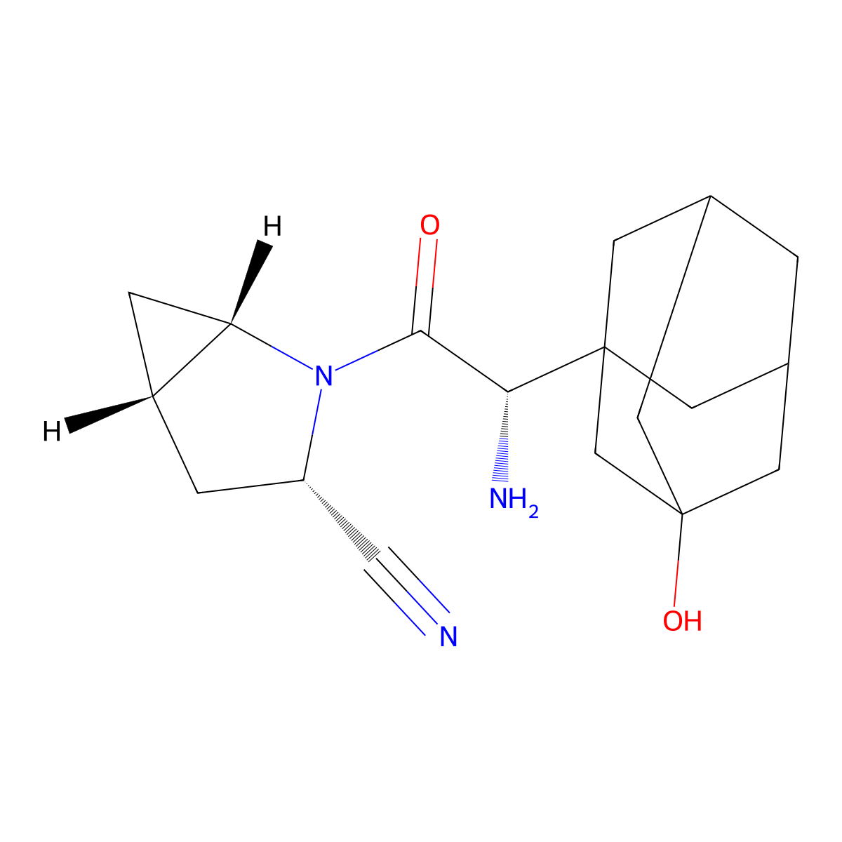 Saxagliptin molecular structure, CAS 361442-04-8