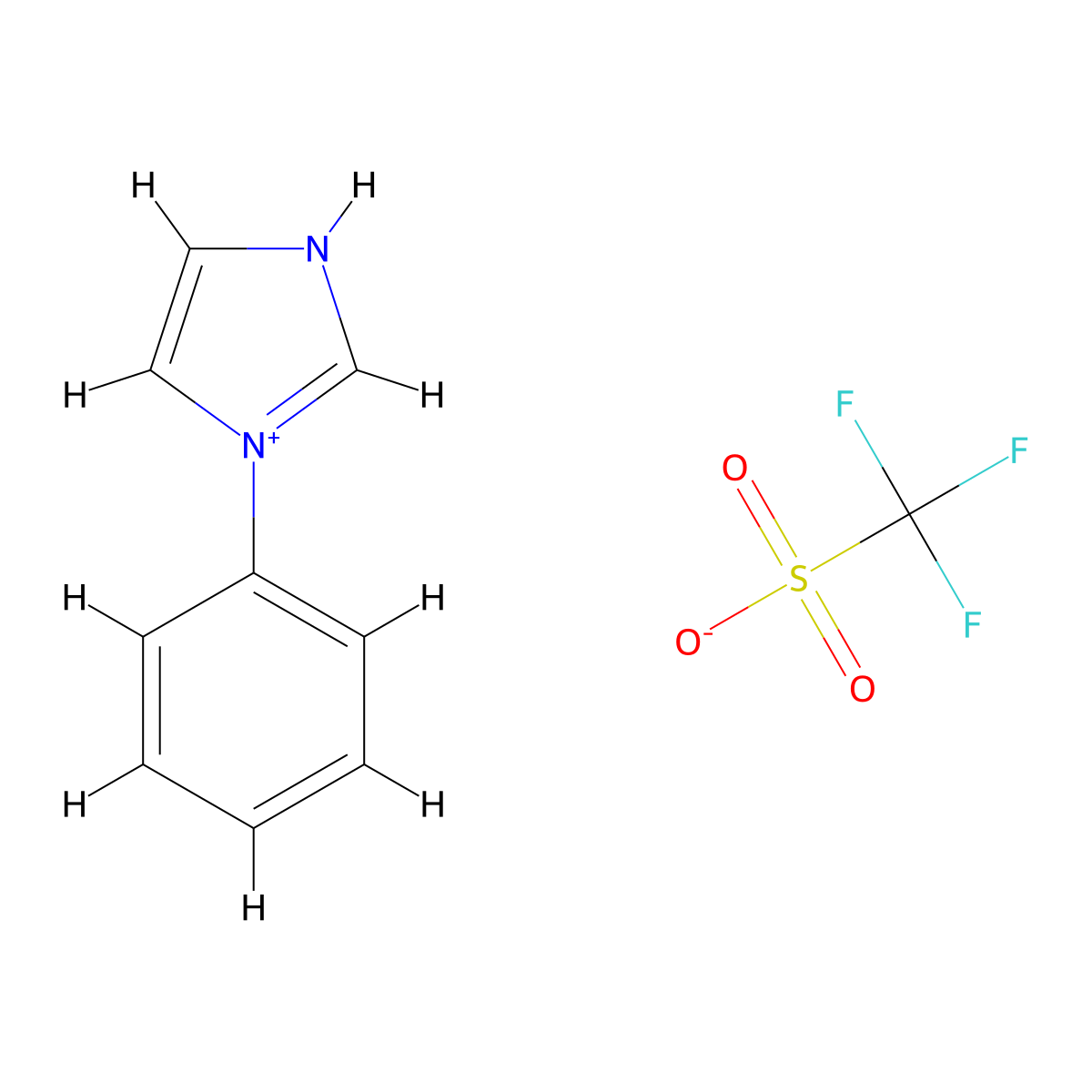 1-Phenyl-1H-imidazol-3-ium Trifluoromethanesulfonate molecular structure, CAS 361447-81-6