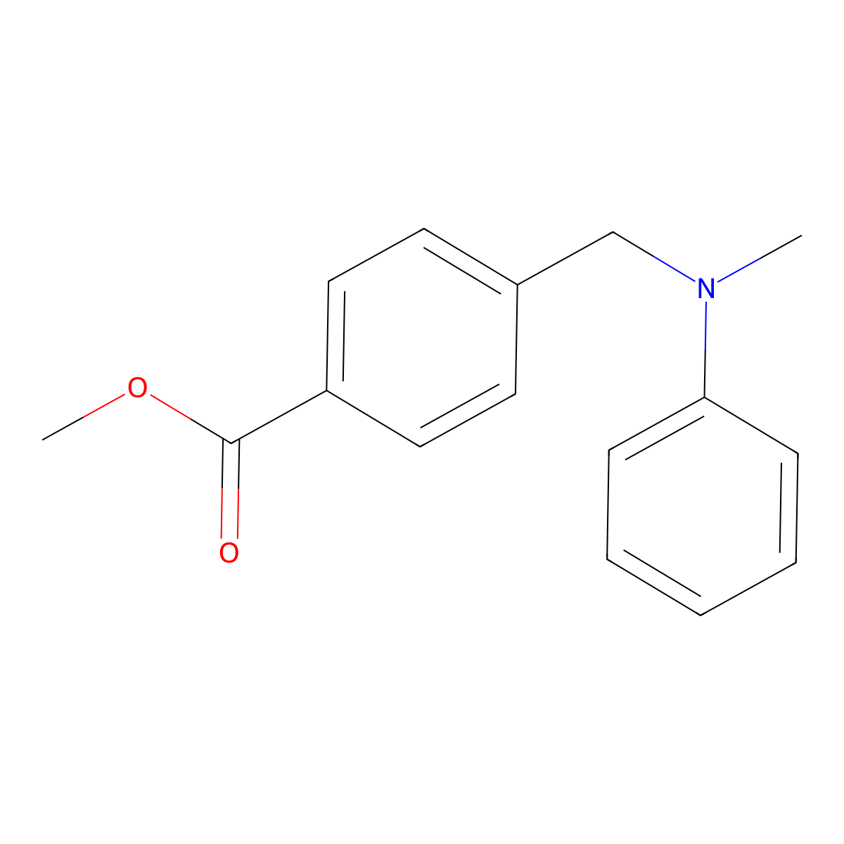 Methyl 4-{[methyl(phenyl)amino]methyl}benzoate molecular structure, CAS 361458-37-9