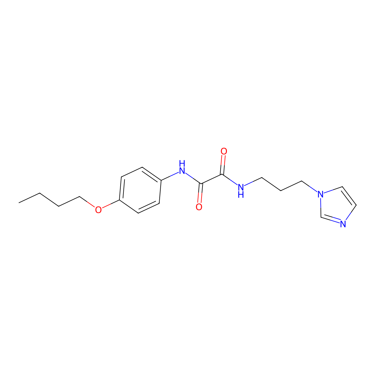 N'-(4-butoxyphenyl)-N-(3-imidazol-1-ylpropyl)oxamide molecular structure, CAS 361463-63-0