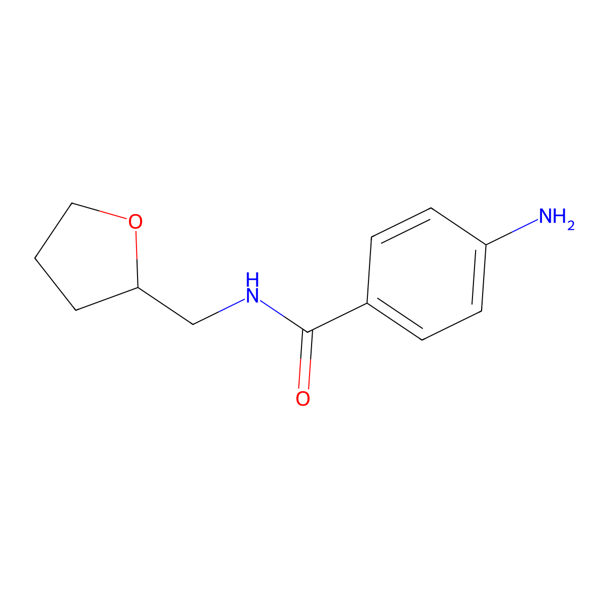 4-Amino-N-(tetrahydro-2-furanylmethyl)benzamide molecular structure, CAS 361464-34-8