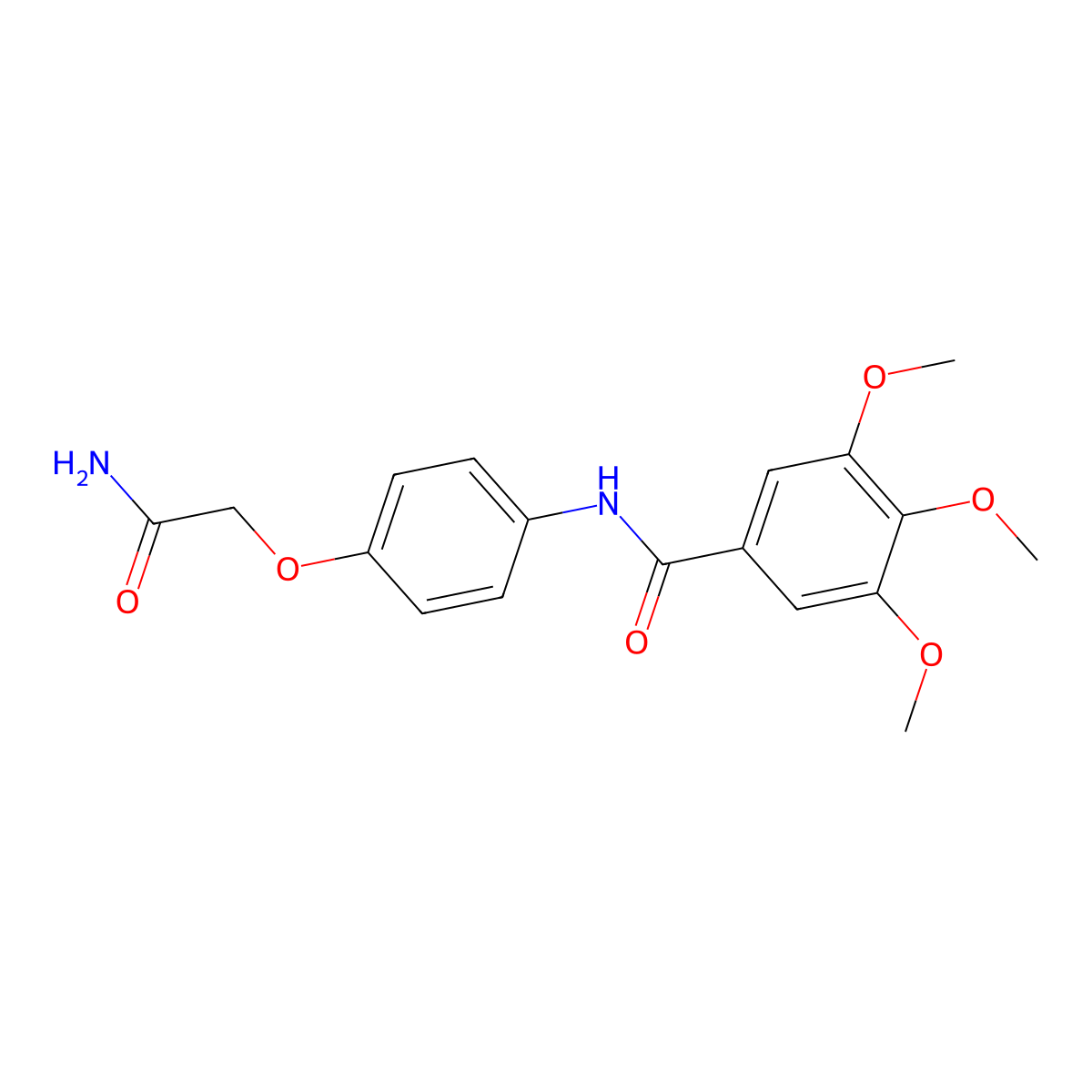 N-[4-(2-amino-2-oxoethoxy)phenyl]-3,4,5-trimethoxybenzamide molecular structure, CAS 361464-47-3