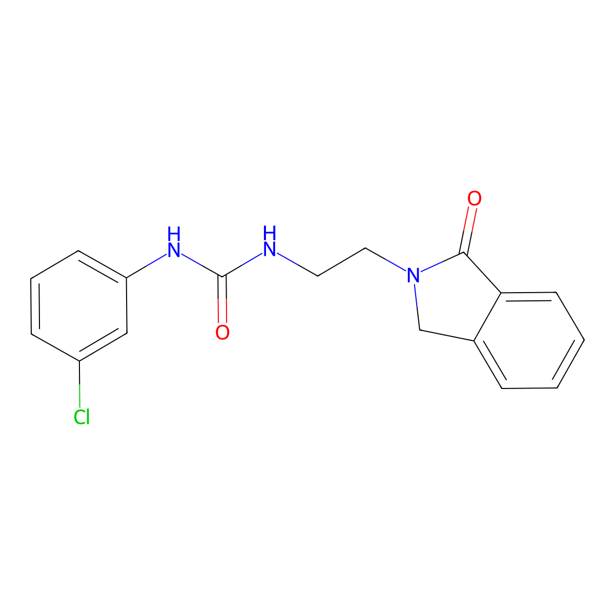 1-(3-chlorophenyl)-3-[2-(3-oxo-1H-isoindol-2-yl)ethyl]urea molecular structure, CAS 361464-56-4