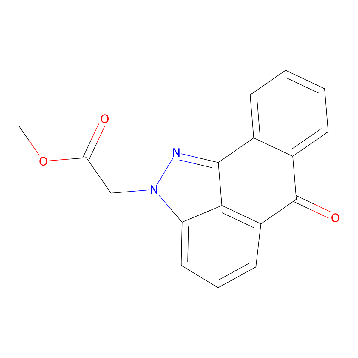 (6-Oxo-6H-dibenzo[cd,g]indazol-2-yl)-acetic acid methyl ester molecular structure, CAS 361464-81-5