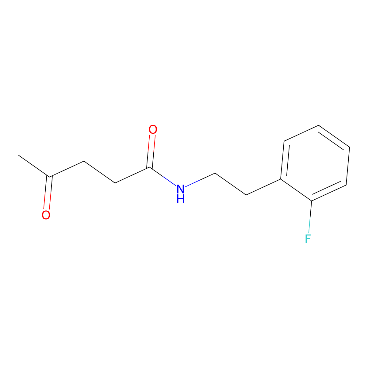 N-[2-(2-fluorophenyl)ethyl]-4-oxopentanamide molecular structure, CAS 361464-87-1