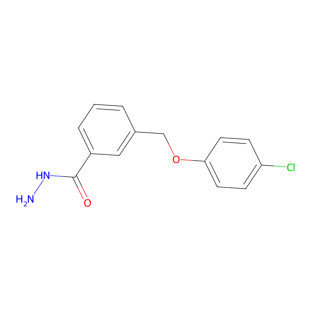 3-[(4-Chlorophenoxy)methyl]benzohydrazide molecular structure, CAS 361464-97-3