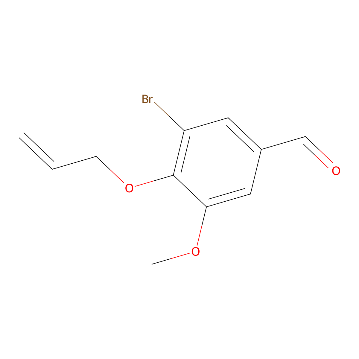 3-Bromo-5-methoxy-4-(2-propen-1-yloxy)benzaldehyde molecular structure, CAS 361465-10-3