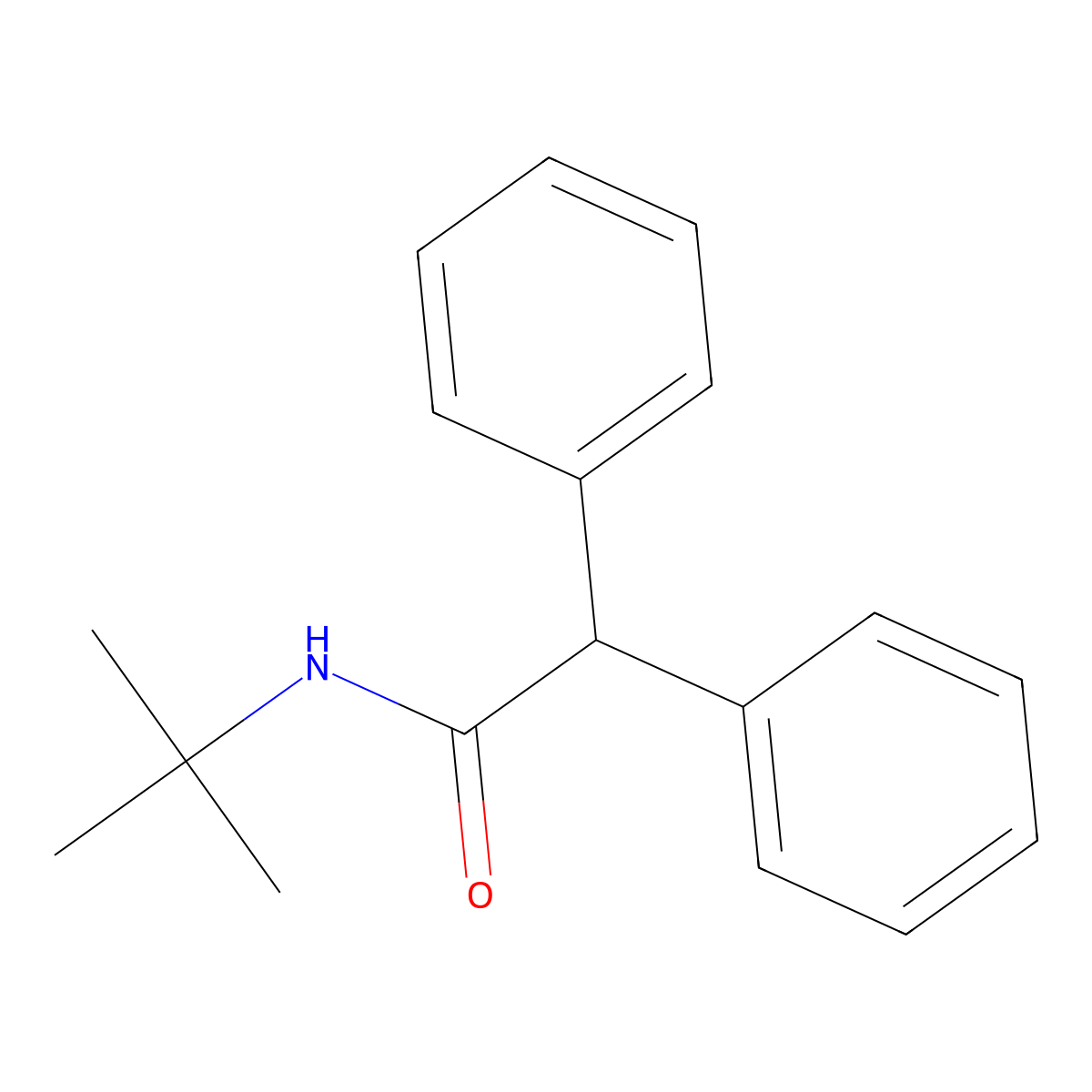 N-tert-butyl-2,2-diphenylacetamide molecular structure, CAS 36147-03-2