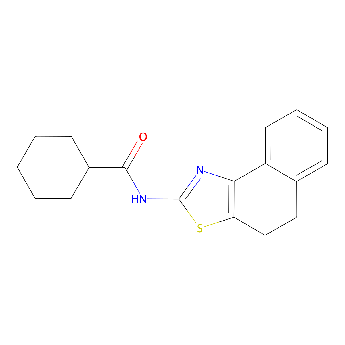 N-(4,5-dihydronaphtho[1,2-d]thiazol-2-yl)cyclohexanecarboxamide molecular structure, CAS 361470-03-3