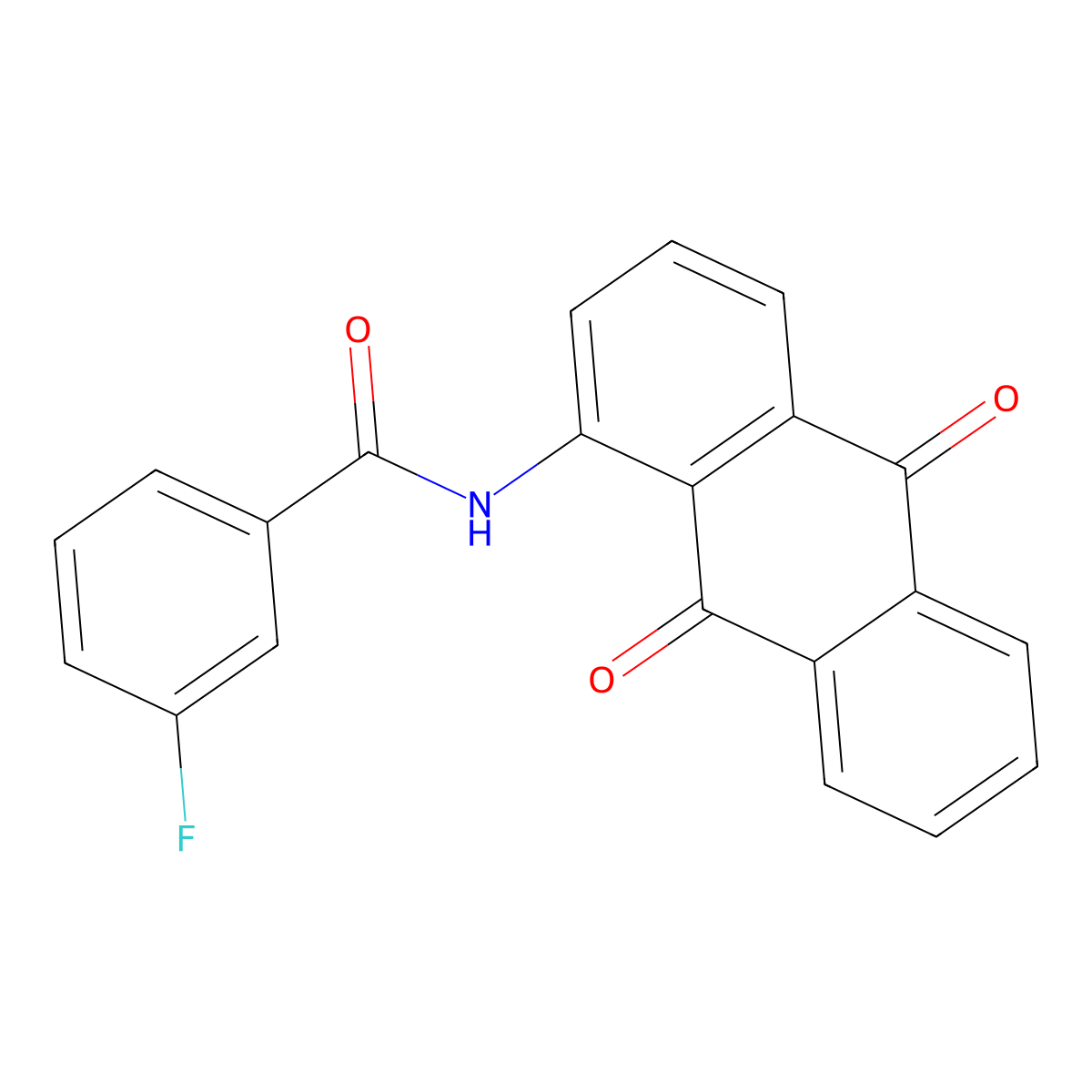 N-(9,10-dioxo-9,10-dihydroanthracen-1-yl)-3-fluorobenzamide molecular structure, CAS 361470-35-1