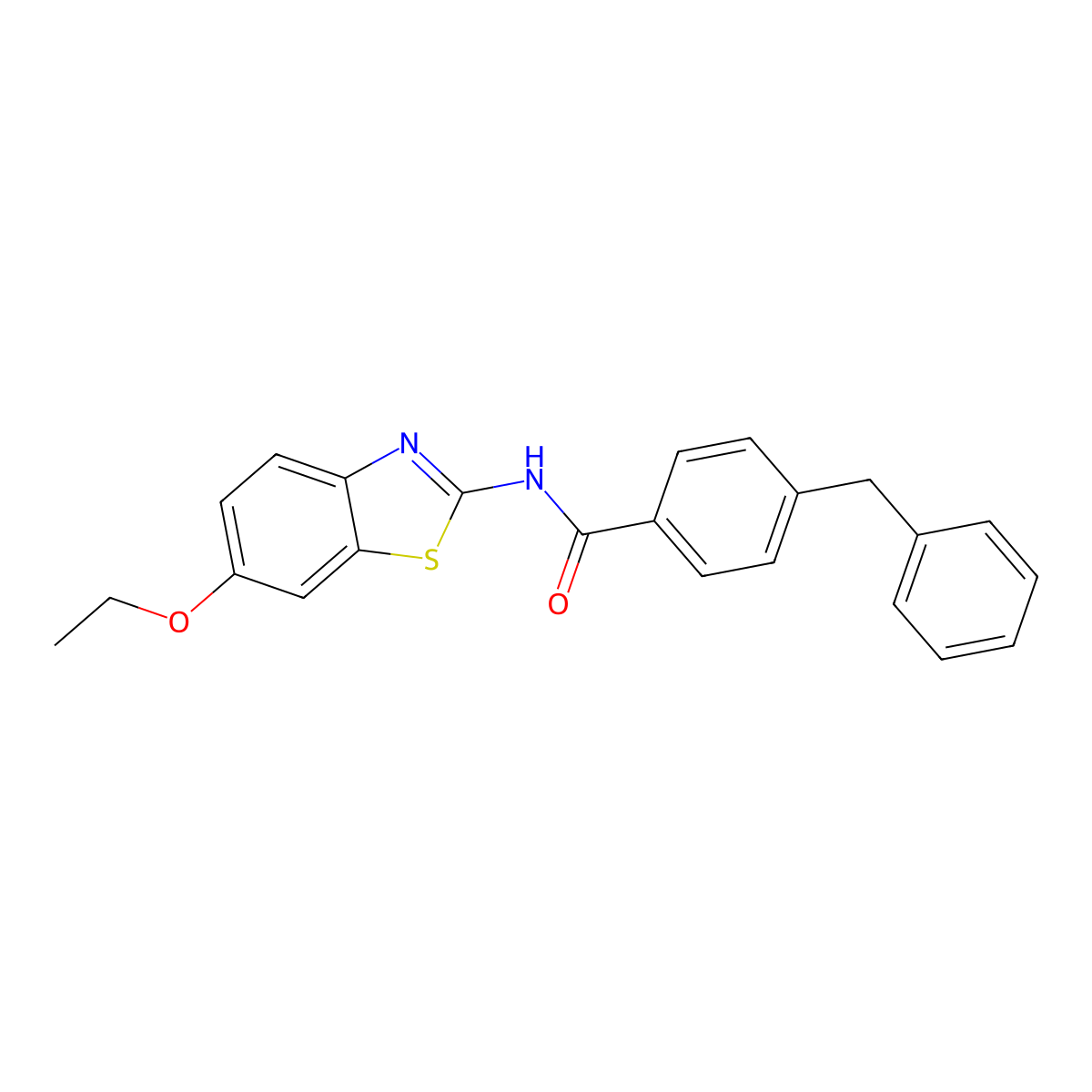 4-benzyl-N-(6-ethoxy-1,3-benzothiazol-2-yl)benzamide molecular structure, CAS 361470-43-1