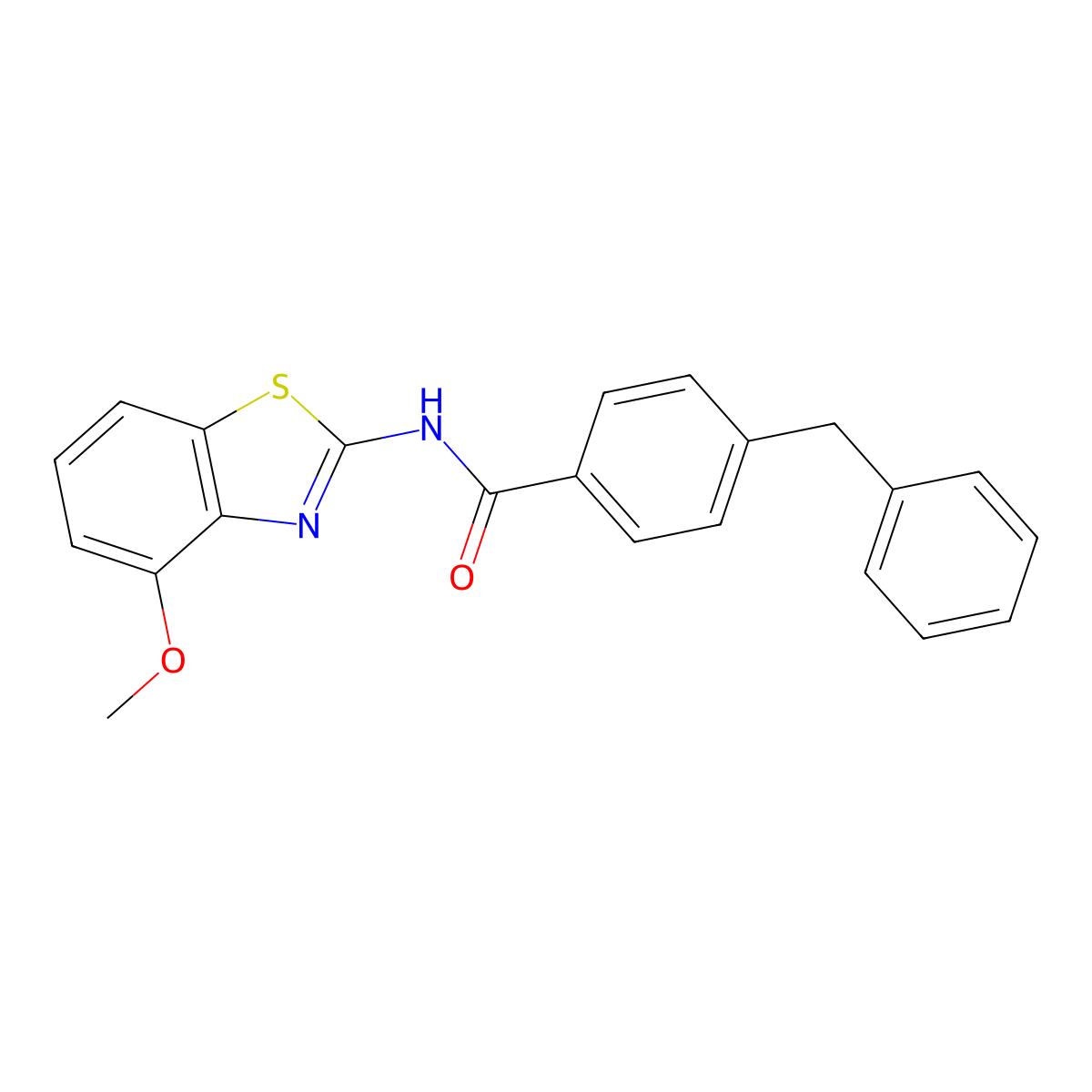 4-benzyl-N-(4-methoxy-1,3-benzothiazol-2-yl)benzamide molecular structure, CAS 361470-48-6