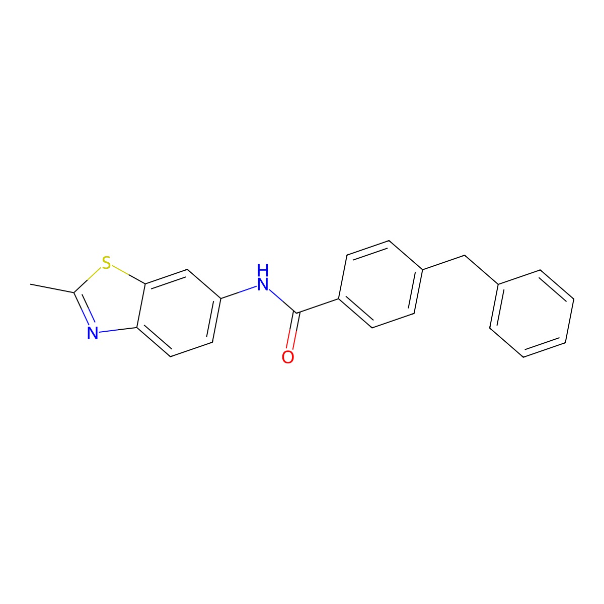4-benzyl-N-(2-methyl-1,3-benzothiazol-6-yl)benzamide molecular structure, CAS 361470-66-8