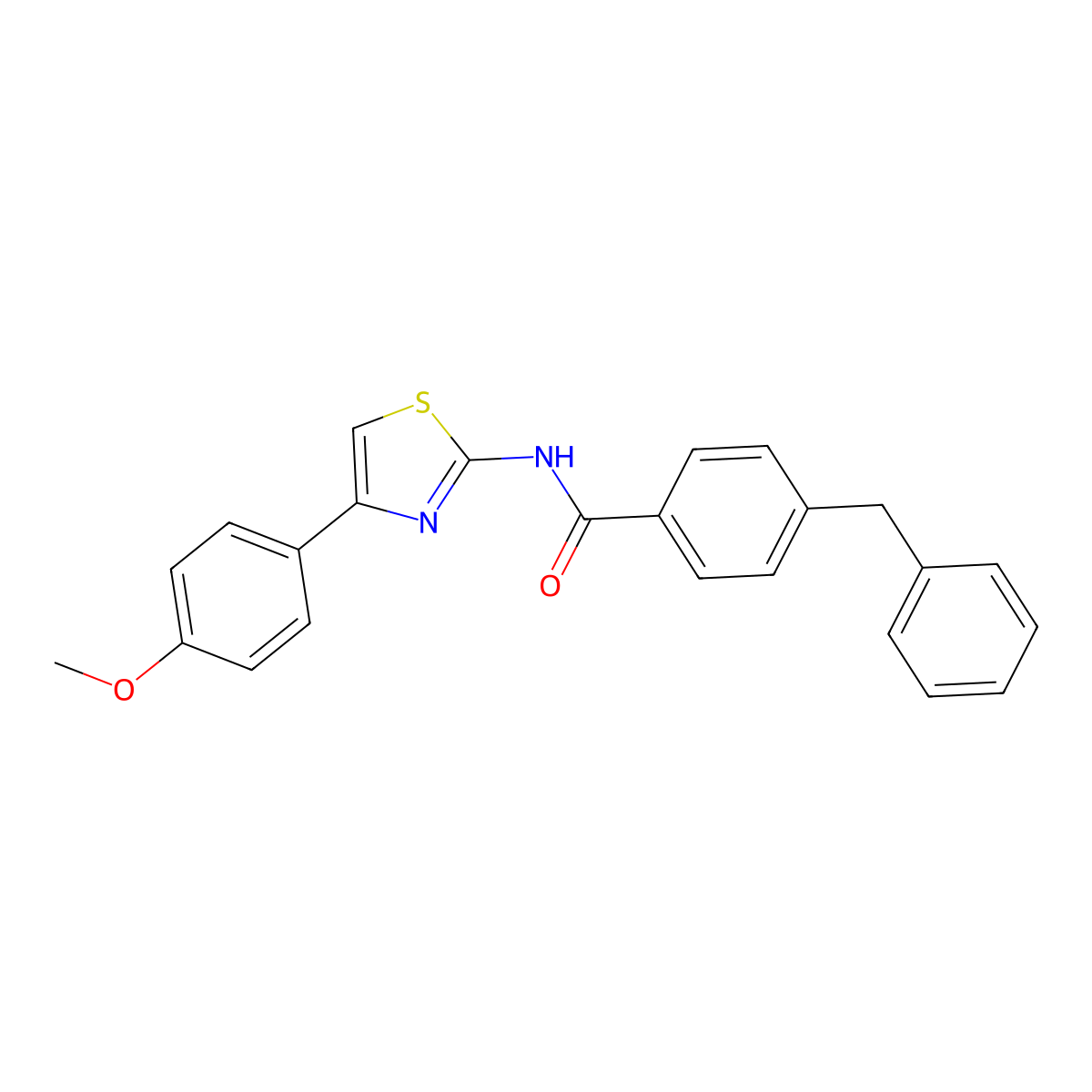 4-benzyl-N-[4-(4-methoxyphenyl)-1,3-thiazol-2-yl]benzamide molecular structure, CAS 361470-71-5