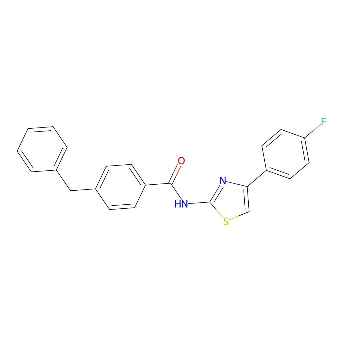 4-benzyl-N-[4-(4-fluorophenyl)-1,3-thiazol-2-yl]benzamide molecular structure, CAS 361470-86-2