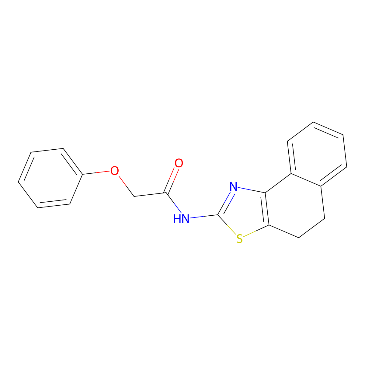 N-(4,5-dihydronaphtho[1,2-d]thiazol-2-yl)-2-phenoxyacetamide molecular structure, CAS 361471-13-8