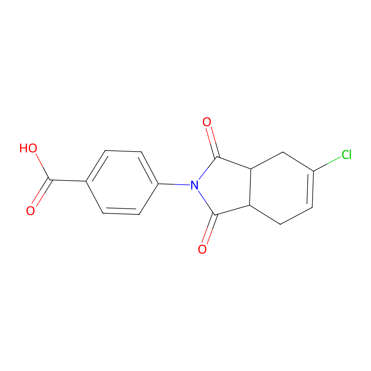 4-(5-chloro-1,3-dioxo-1,3,3a,4,7,7a-hexahydro-2H-isoindol-2-yl)benzoic acid molecular structure, CAS 361472-28-8