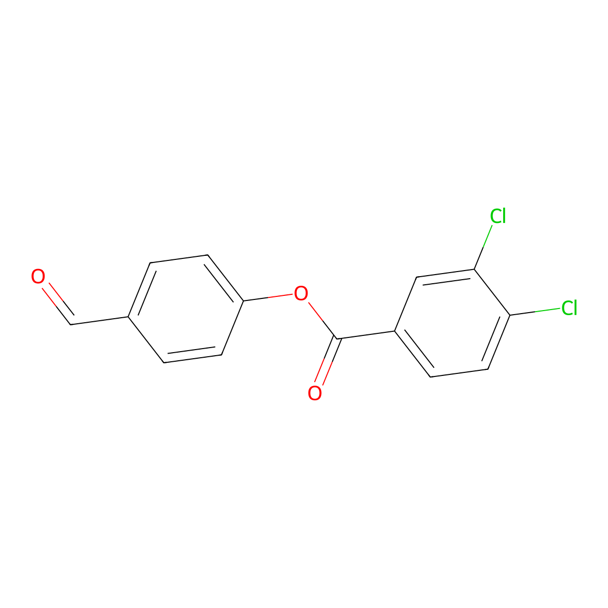 4-Formylphenyl 3,4-dichlorobenzoate molecular structure, CAS 361472-74-4