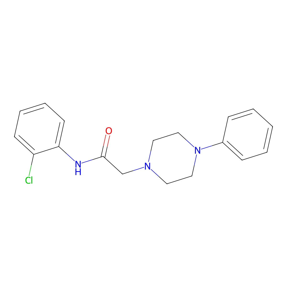 N-(2-chlorophenyl)-2-(4-phenylpiperazin-1-yl)acetamide molecular structure, CAS 361473-63-4
