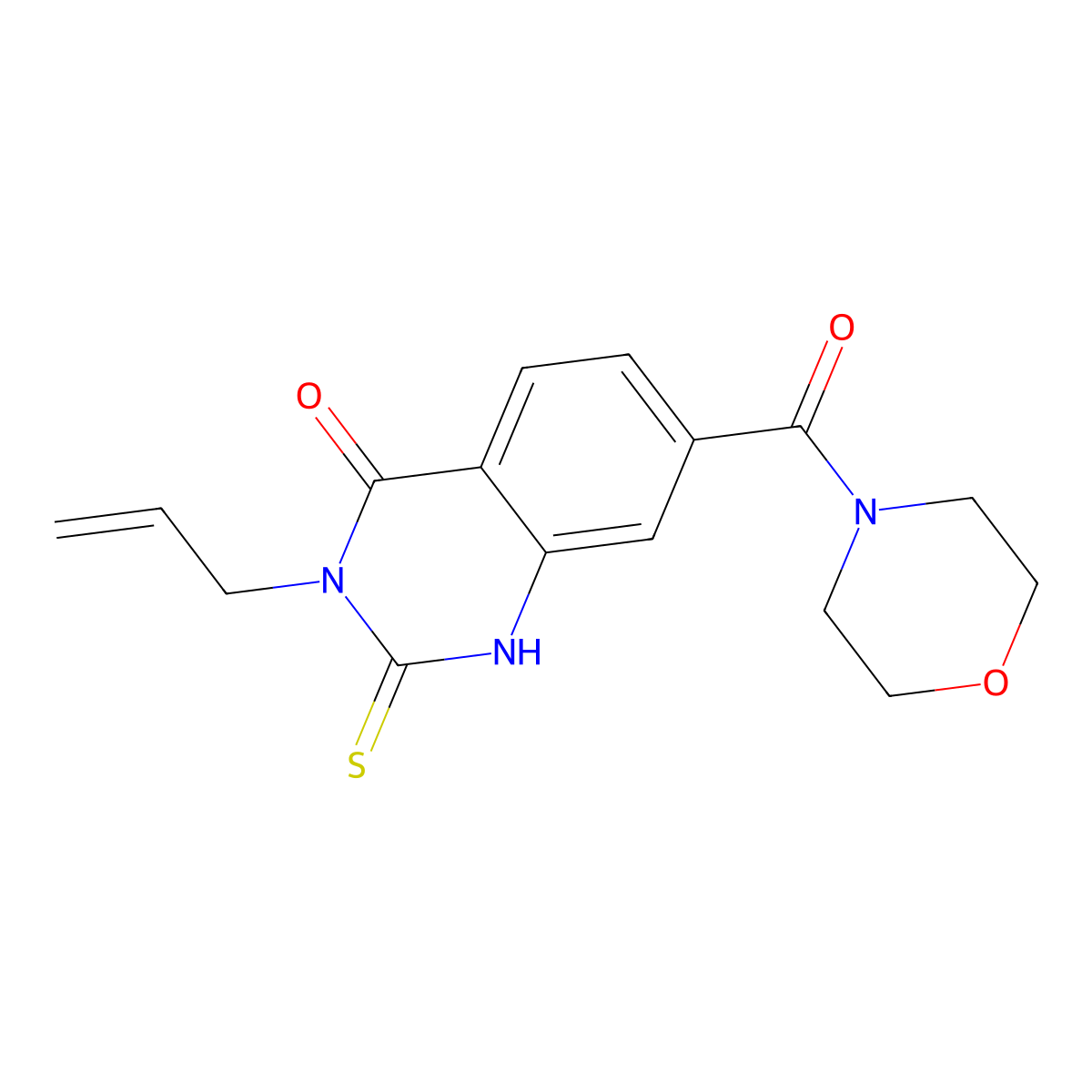 7-(morpholine-4-carbonyl)-3-prop-2-enyl-2-sulfanylidene-1H-quinazolin-4-one molecular structure, CAS 361475-19-6