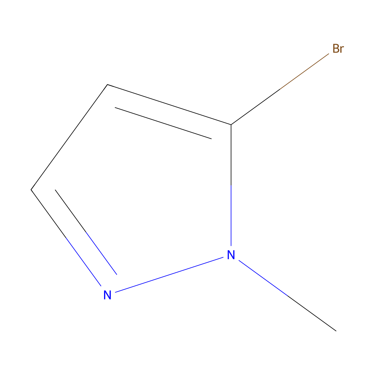 5-Bromo-1-methyl-1H-pyrazole molecular structure, CAS 361476-01-9